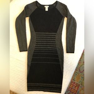 2 x Bodycon black/grey Sweater dresses